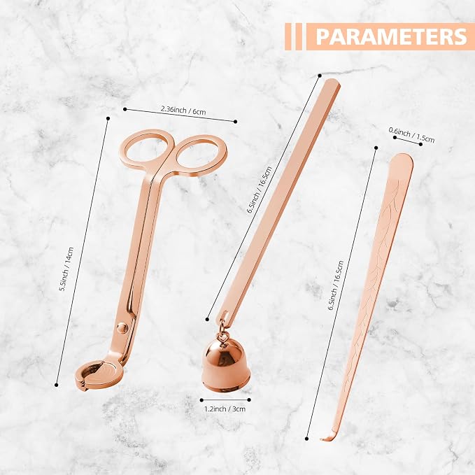 PATOISE 3 in 1 Candle Accessory Set Mini, Candle Wick Trimmer Cutter, Candle - Image 6