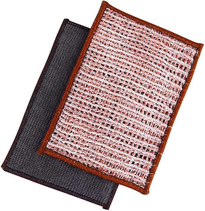 Redecker 2-Ply Woven Copper Scrubbing Cloth & Microfiber Cleaning Wipe – - Image 2