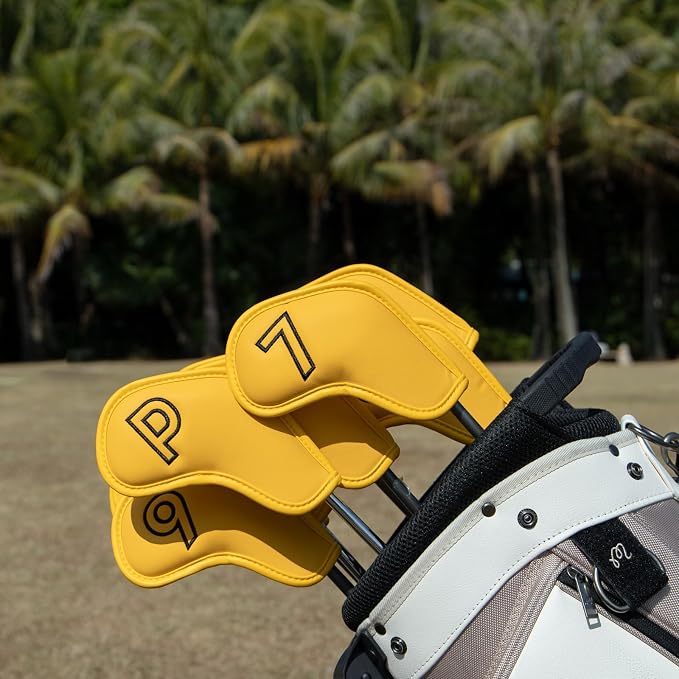 Montela Golf Iron Covers, Golf Iron Head Covers Leather Golf Iron Covers Set - Image 2