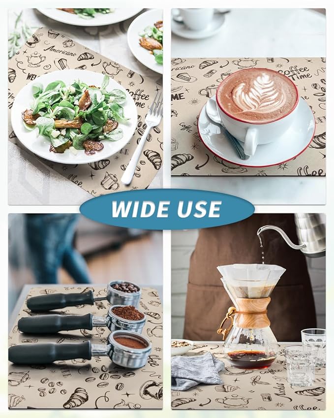 AMOAMI Coffee Mat Hide Stain Rubber Backed Absorbent Dish Drying Mat - Image 6
