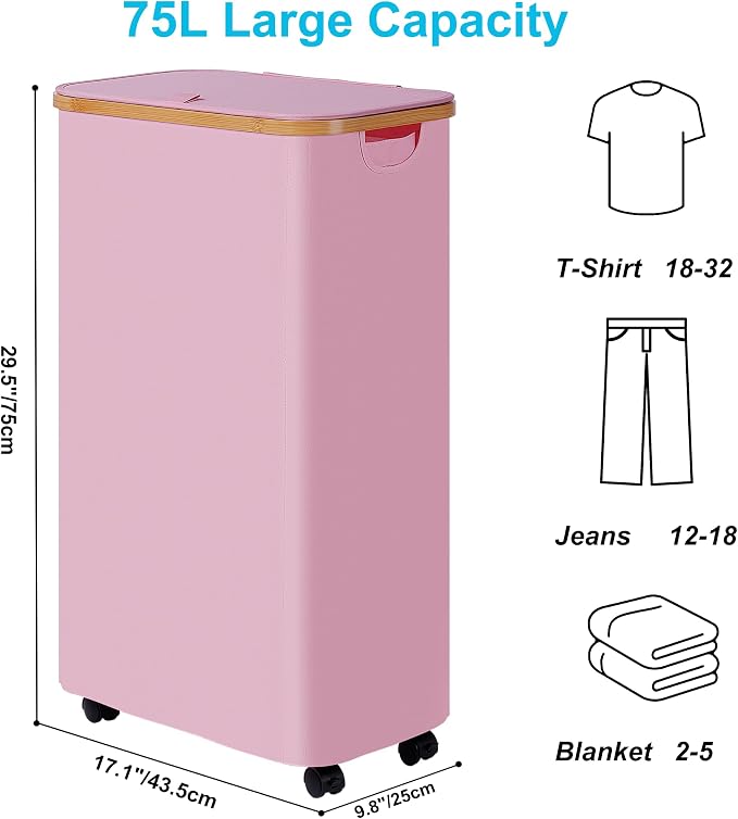 efluky Slim Laundry Basket - Image 2