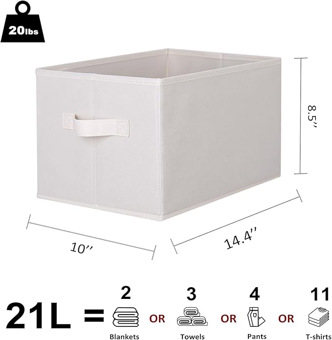 WUIKE Storage Baskets for Shelves, Fabric Storage Bins - Image 2