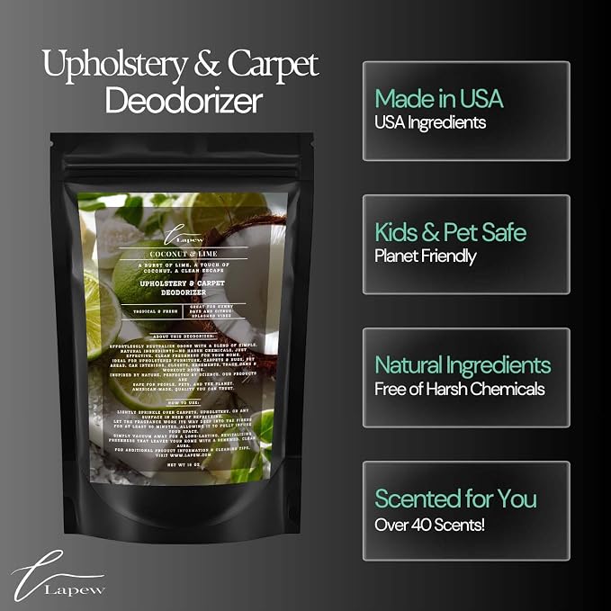 Coconut & Lime Carpet Freshener Powder: Powerful Odor Eliminator - Image 6