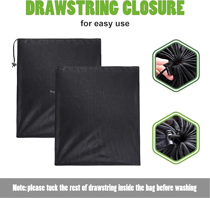 OTraki 20x24 inch Mesh Laundry Bags 2 Pack Fine Mesh Heavy Duty Drawstring Bag - Image 4