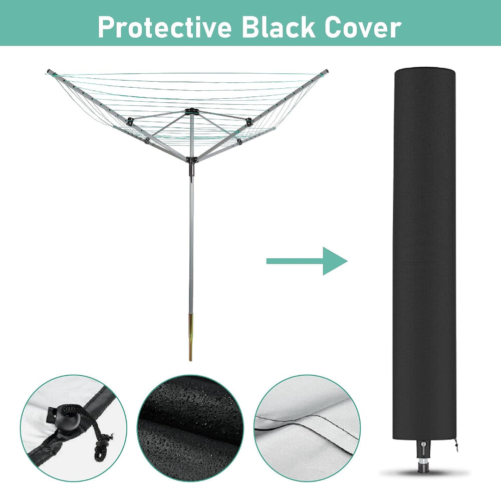 Umbrella Drying Rack Outdoor Umbrella Clothesline Rotary Retractable Clothes ...