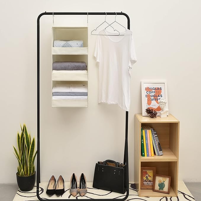 GRANNY SAYS 3-Shelf Hanging Organizer, Foldable Hanging Closet Storage - Image 5