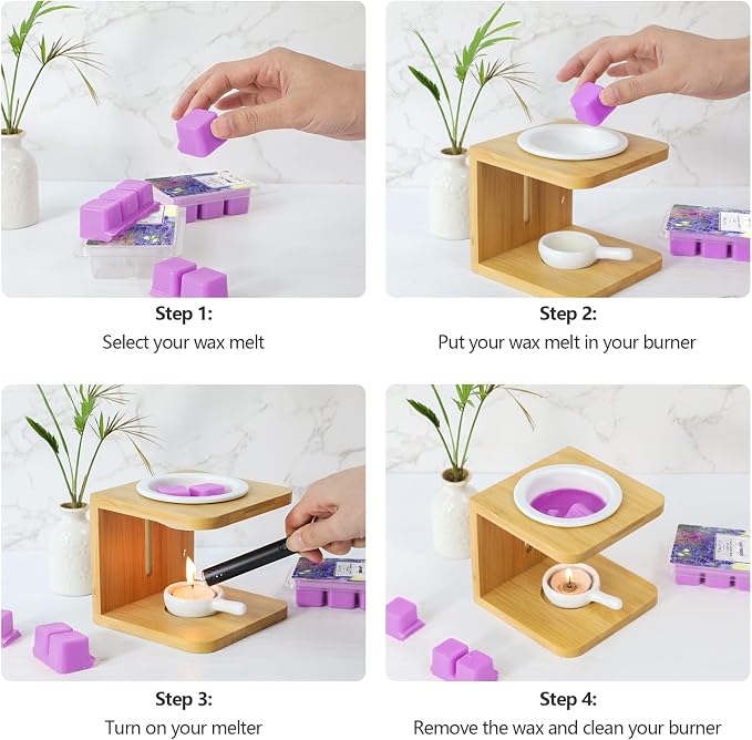 SCENTORINI Lavender Wax Melts Wax Cubes, Lavender Candle Wax Melts Strong Scent - Image 6
