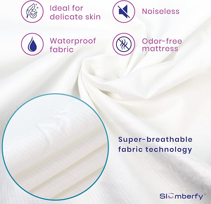 Waterproof Mattress Protector by Slumberfy | Hypoallergenic Bamboo Mattress - Image 4