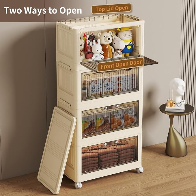4 Tier - 34QT Storage Bins