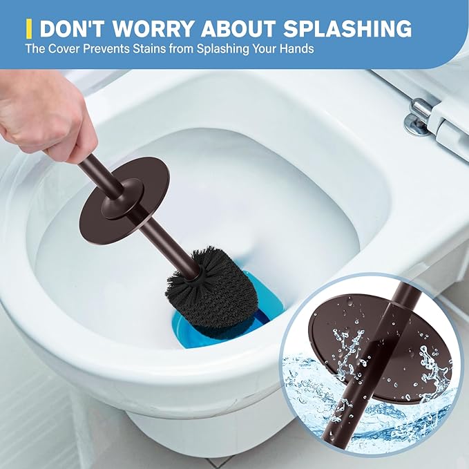 UPTRONIC Toilet Brush, Aluminum Alloy Toilet Brush and Holder Set - Image 4