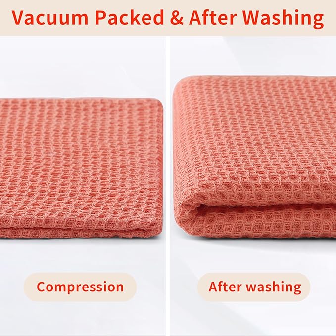 Homaxy 100% Cotton Waffle Weave Kitchen Dish Towels, Ultra Soft Absorbent Quick - Image 8