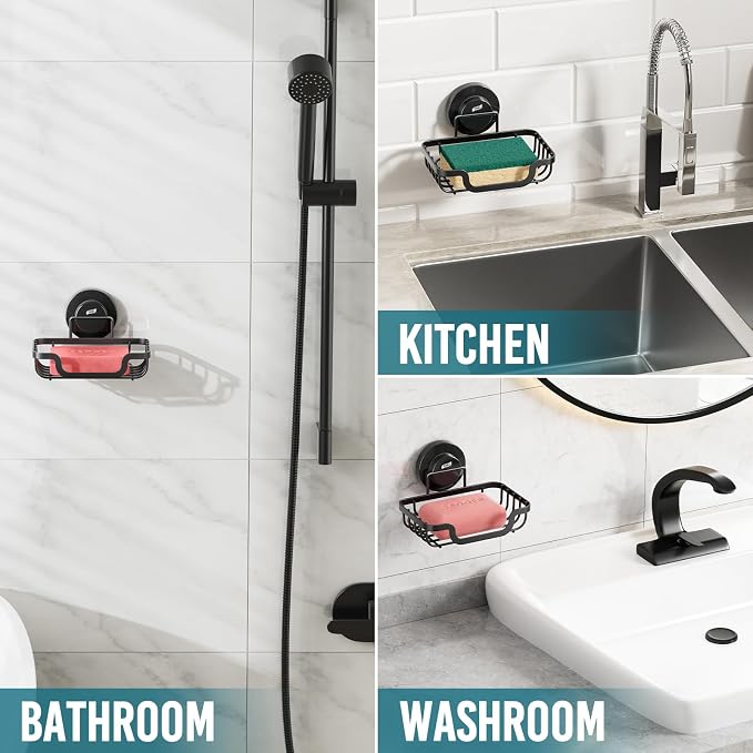 TAILI Soap Holder Bar Dish Suction Cup, Bar Shampoo Rack - Image 4