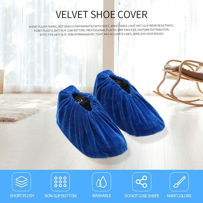 5 Pairs Reusable Non Slip Shoe Covers, Premium Soft Washable Thickened Boot - Image 6