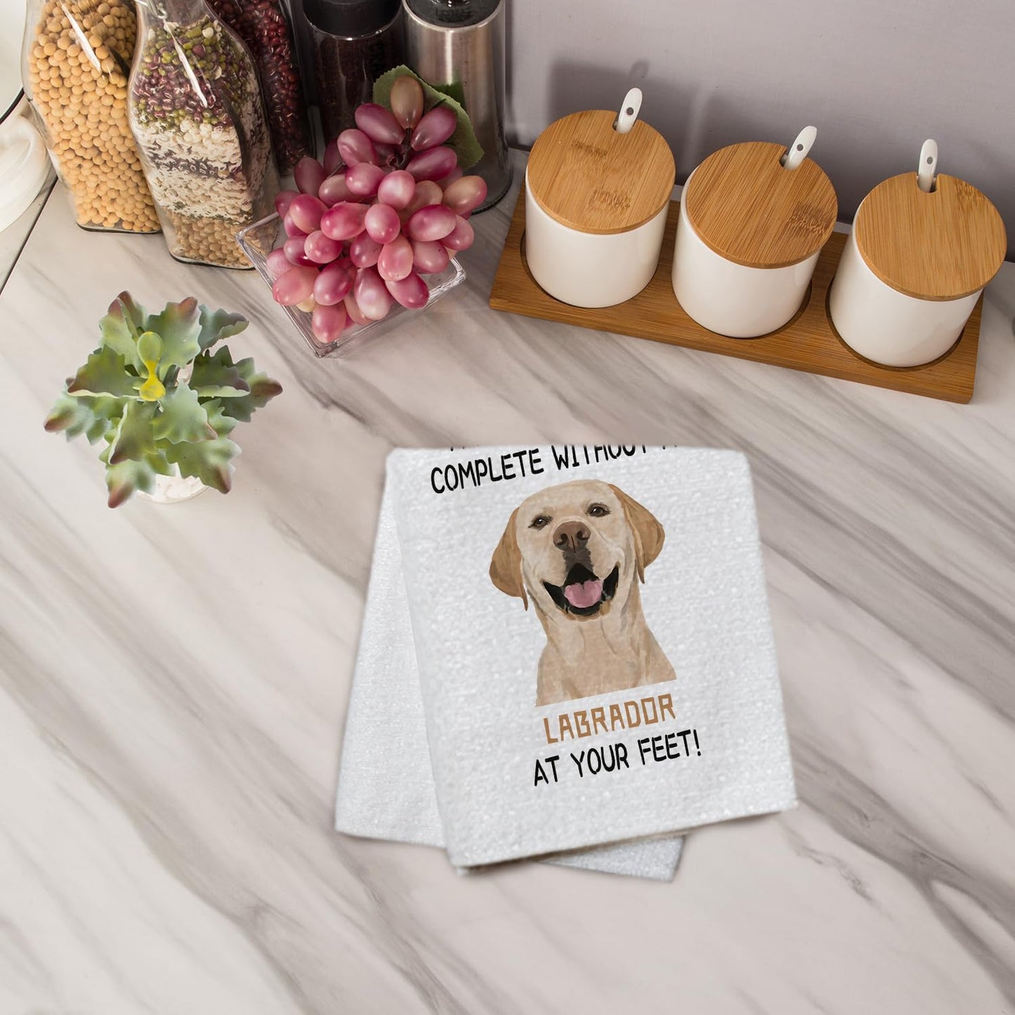 Labrador Retriever Gifts Kitchen Towels, Yellow Labrador Retriever Gifts Hand Towels for Kitchen, Yellow Lab Gift, Dog Kitchens Decor, 16x24 Inches