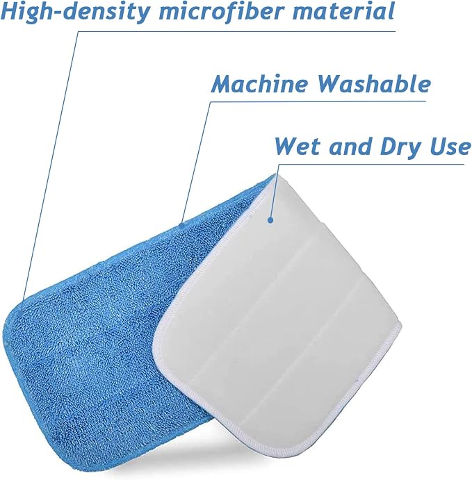 Microfiber Mop Pads, 18.5 x 6.3 Inch Reusable and Washable Spray Mop Pads - Image 3