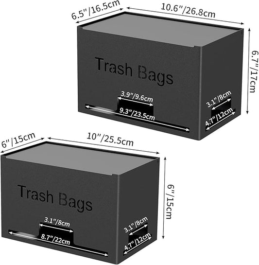 2-Pack Trash Bag Holder Dispenser, Stackable Garbage Bag Dispenser, Extra Large - Image 2