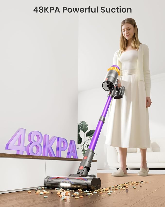 Cordless Vacuum Cleaner, 580W 48KPA 70 Mins Vacuum Cleaners - Image 2