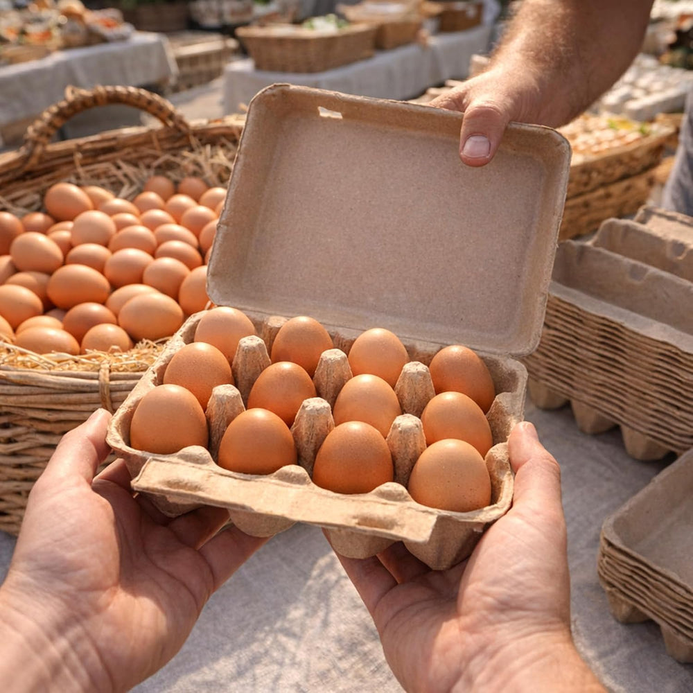 Egg Cartons 12 Count, 50 Pack Cardboard Egg Cartons Cheap Bulk, Reusable Pape...