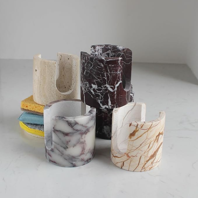 Natural Travertine Sponge Holder - Image 3