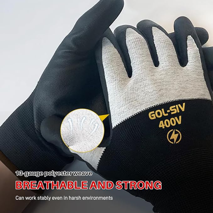 400V Electrical Gloves For Electrician XL - Image 5