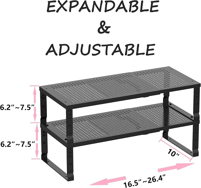 Metal Stackable Expandable Storage Shelf - Image 3