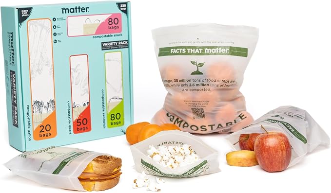 Matter Compostable Assorted Kitchen Bags, Biodegradable, Eco-Friendly - Image 9