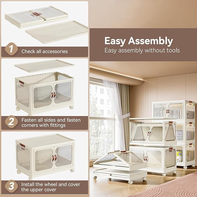 Multi-Purpose Stackable Plastic Storage Bins - Image 5