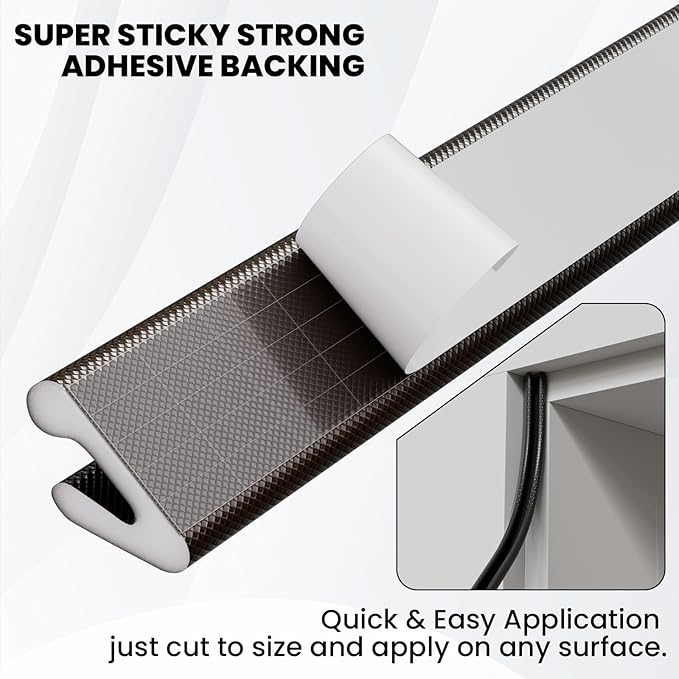 V Shape Foam Weather Stripping Door Frame Seal Strip 2Pcs×26FT Brown, Draft - Image 5