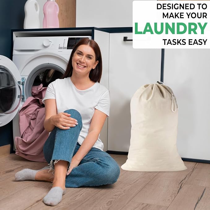 Large Cotton Laundry Bags 24x36 Inch - Image 6