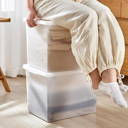27 Quart Stackable Plastic Storage Bins - Image 2