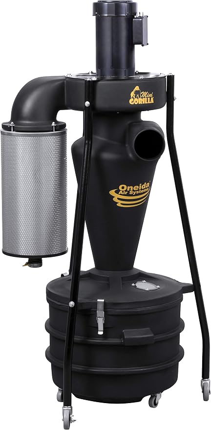 Oneida Air Systems 1.5 HP / 120V Mini-Gorilla® Portable HEPA-GFM Cyclone Dust by OneidaAirSystems