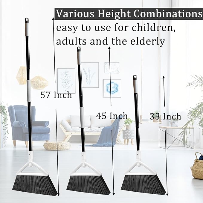 4 Pack Outdoor Indoor Broom, Brooms - Image 6