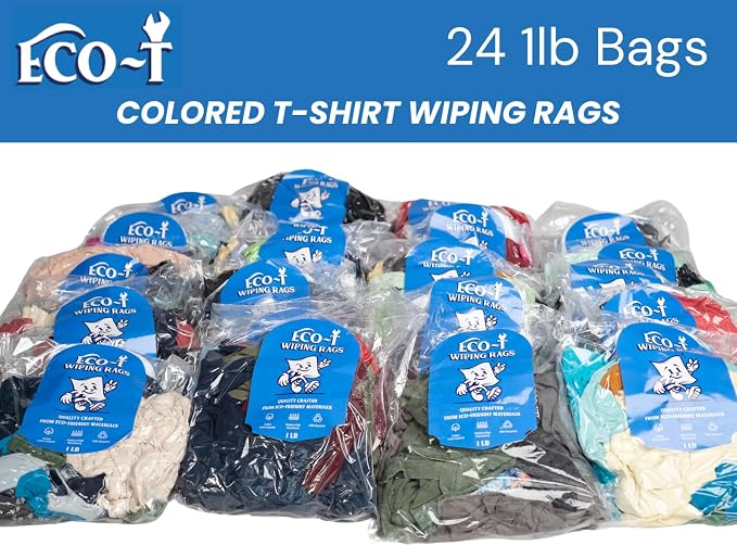 24 x 1 Lb Bags Eco-T Mechanic Shop Rags - Image 2