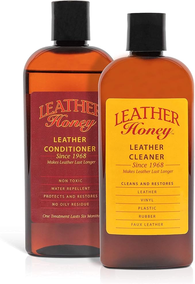 Leather Honey Complete Leather Care Kit Including 8 oz Cleaner and 8 oz by LeatherHoney