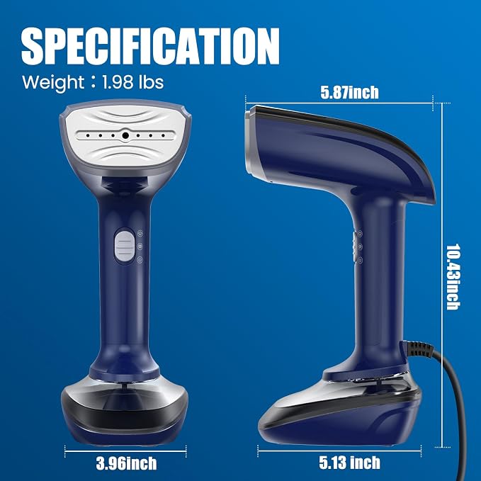 Powerful Handheld Fabric Steamer - 1800W - Image 9