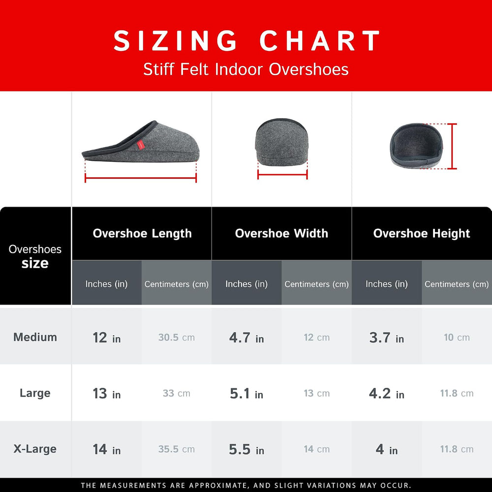 The Felt Store Indoor Overshoes for Men and Women – Winter Boot Covers, Slip-...
