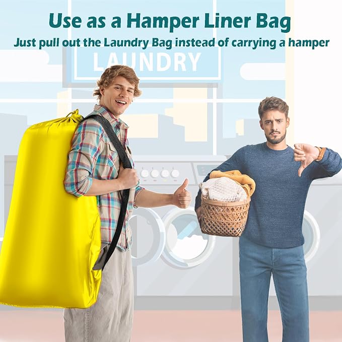 Heavy Duty Laundry Bag 2 Pack XL Nylon Laundry Bags - Image 5
