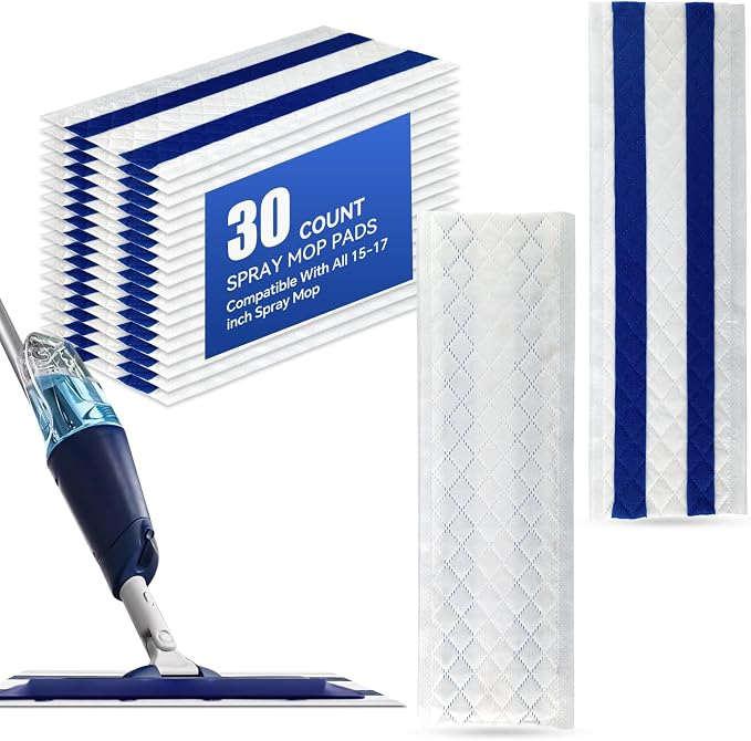 30 Count Ultrathick Microfiber Mop Pads Refills by DOCXCDO