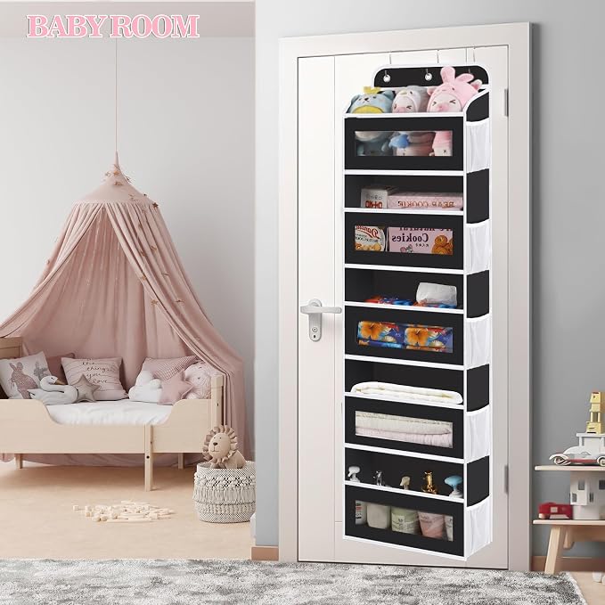 Over The Door Organizer, 5 Shelves Closet Door Hanging Organizer - Image 5