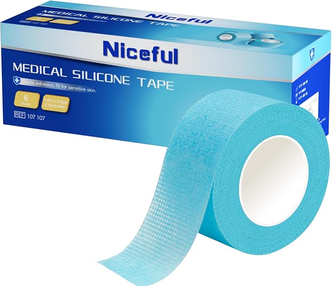 6 Rolls Silicone Medical Tape for Wound Care by Niceful