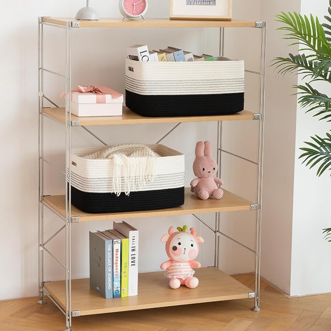 Large Storage Basket for Organizing, Woven Rope Basket for Shelves, Closet - Image 6