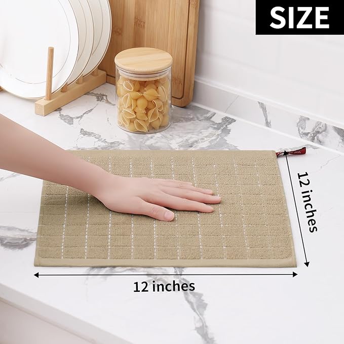 Homaxy 100% Cotton Terry Kitchen Dish Cloths, Ultra Soft and Absorbent Dish - Image 5