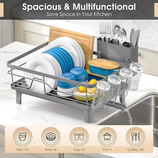 Dish Drying Rack for Kitchen Counter, Sink Dish Rack - Image 2