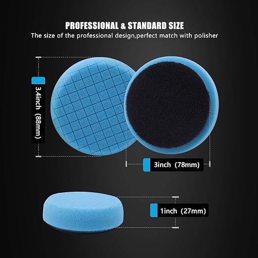 SPTA Drill Polishing Pads Kit, Wool Pads, Backing Plate - Image 4