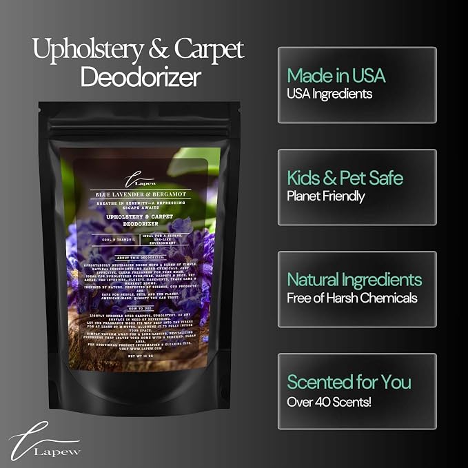 Blue Lavender & Bergamot Carpet Freshener Powder: Powerful Odor Eliminator - Image 6