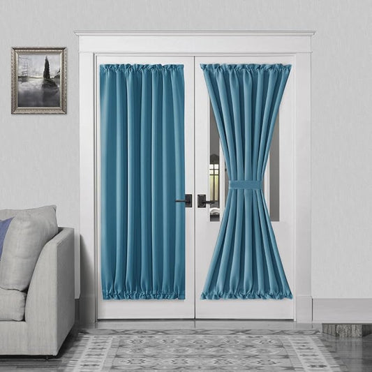 DWCN French Door Curtains – Rod Pocket Thermal Blackout Curtain by DWCN