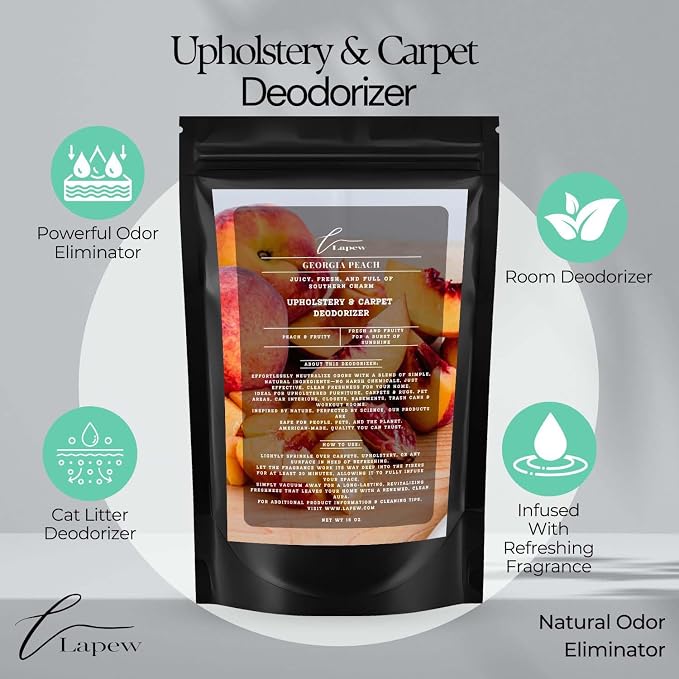 Georgia Peach Carpet Freshener Powder: Powerful Odor Eliminator - Image 4