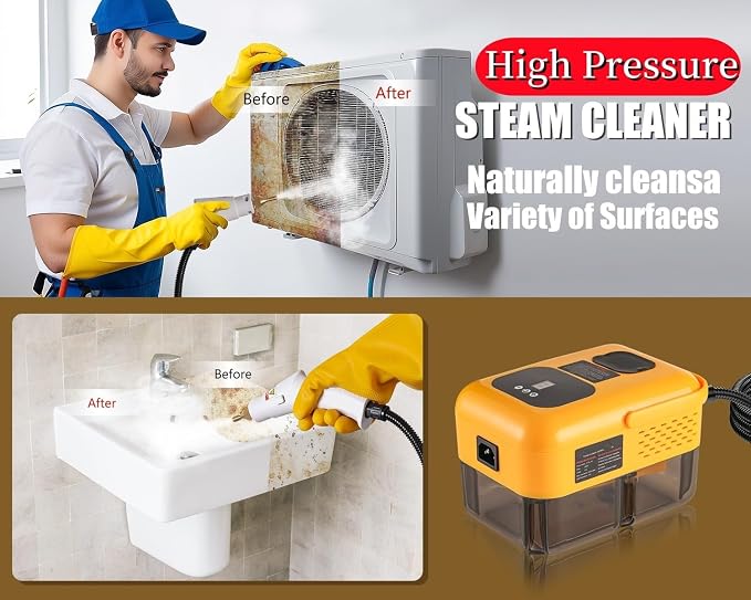 Steam Cleaner for Home, Handheld 2500W High Pressure Steamer for Cleaning - Image 2