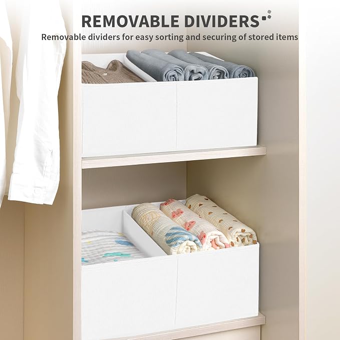 DIMJ Large Closet Shelf Organizer Bins 8 Packs - Image 3