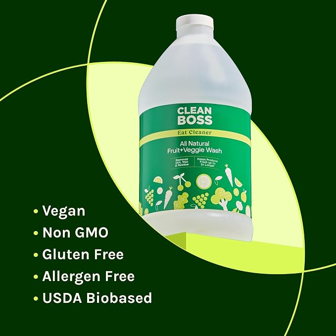 CleanBoss Eat Cleaner Triple-Action Fruit + Veggie Wash Refill - 64 oz - - Image 7